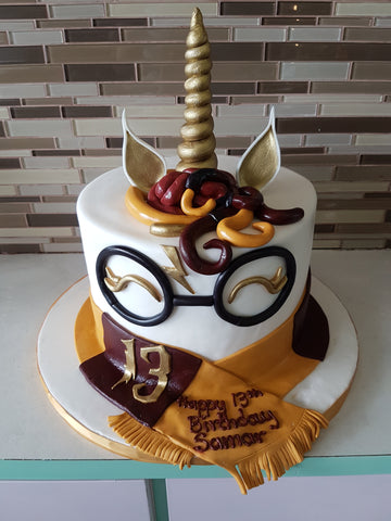 Harry Potter Unicorn Fondant Cake