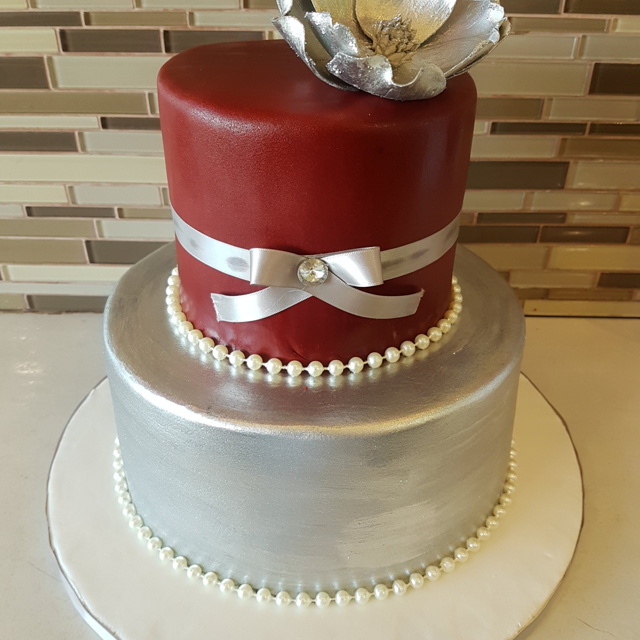 Peony Wedding Cake