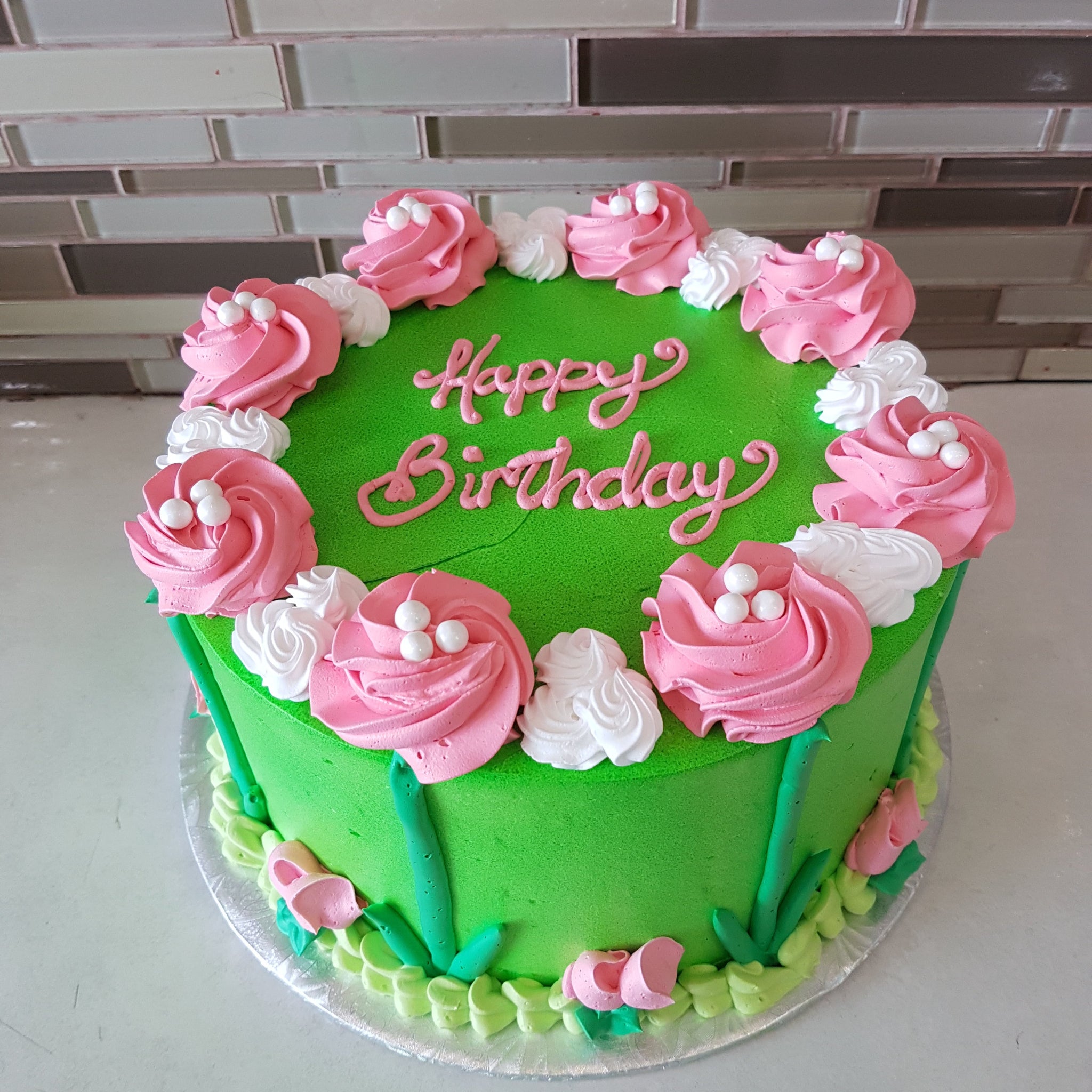 Garden Birthday cake