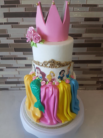 Princess crown fondant cake