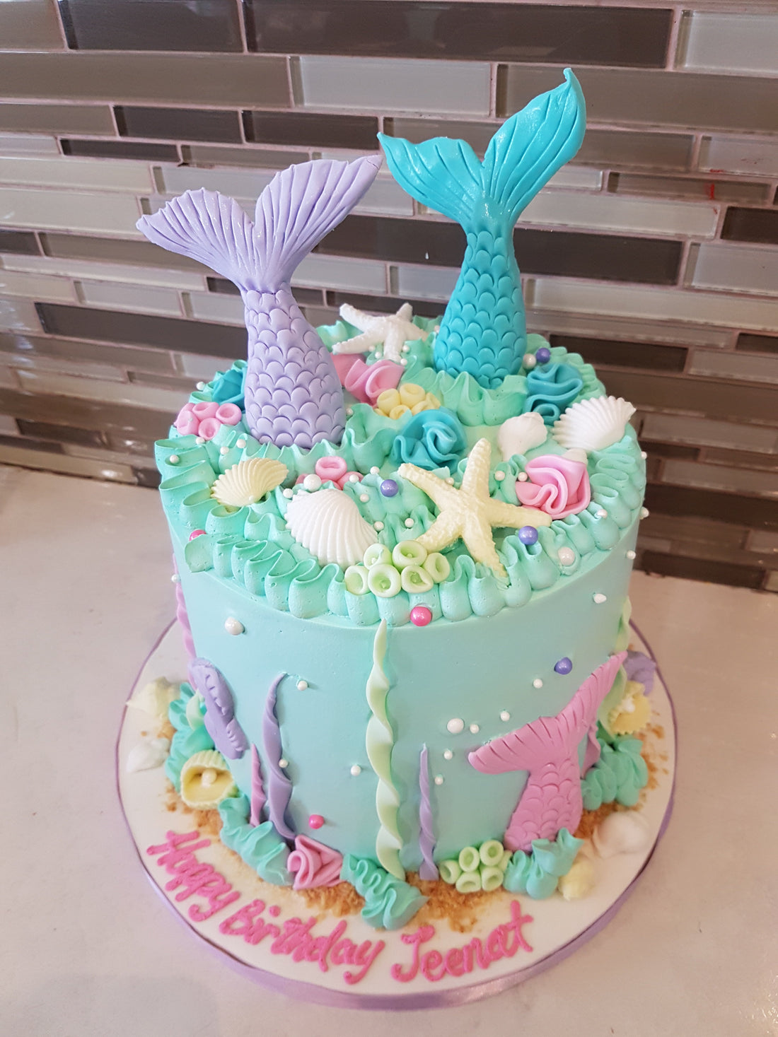 Jeenat Mermaid Birthday Cake