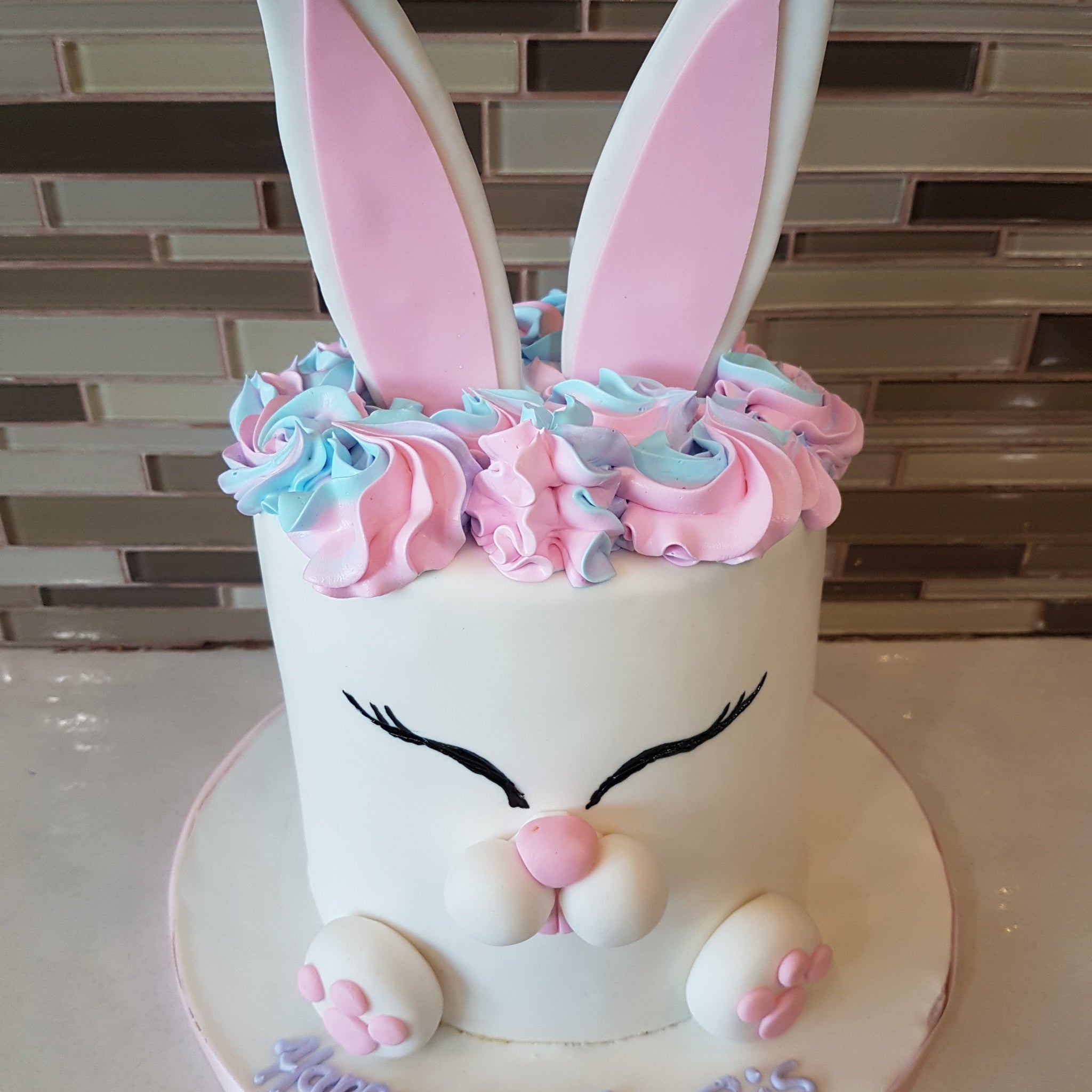 BUNNY FONDANT BIRTHDAY CAKE