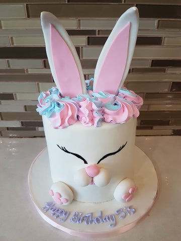 BUNNY FONDANT BIRTHDAY CAKE