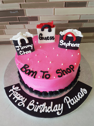 Born to shop Bag Birthday Cake