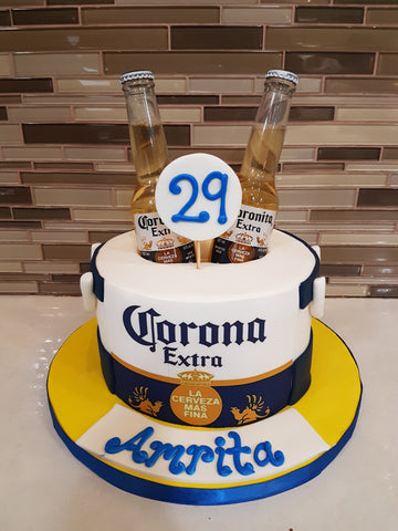 Corona Extra Beer Bottle Cake