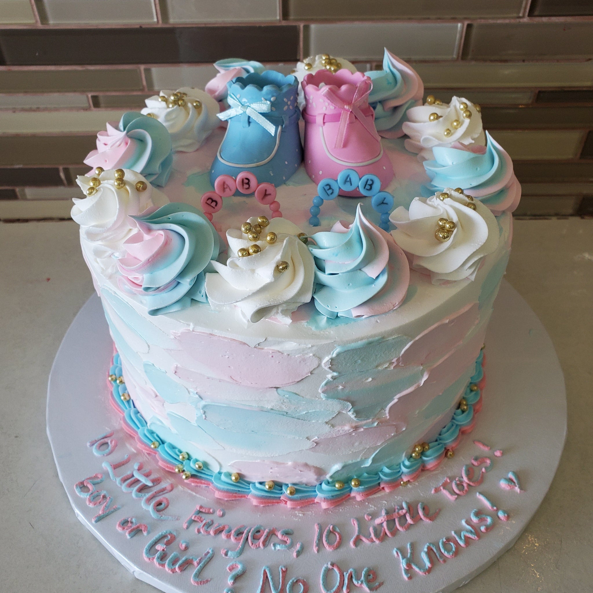 BOOTIES BABY SHOWER CAKE