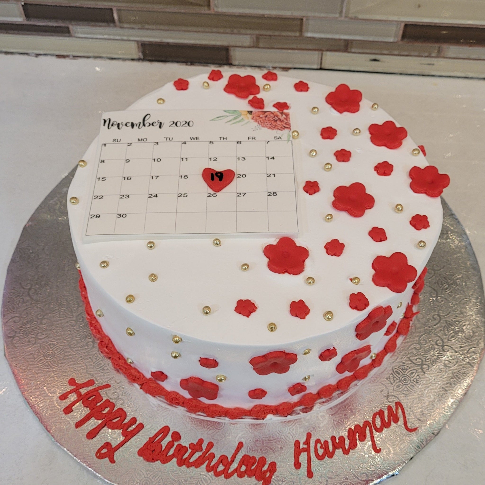 CALENDER FLORAL CAKE