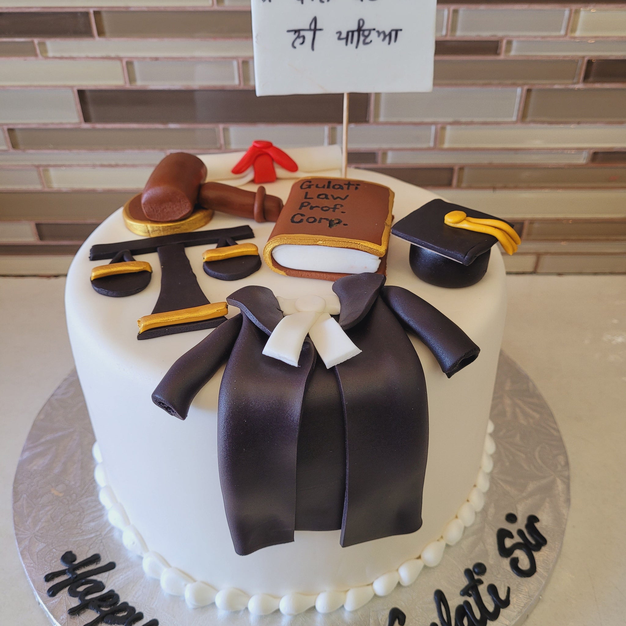LAW FONDANT THEME BIRTHDAY CAKE