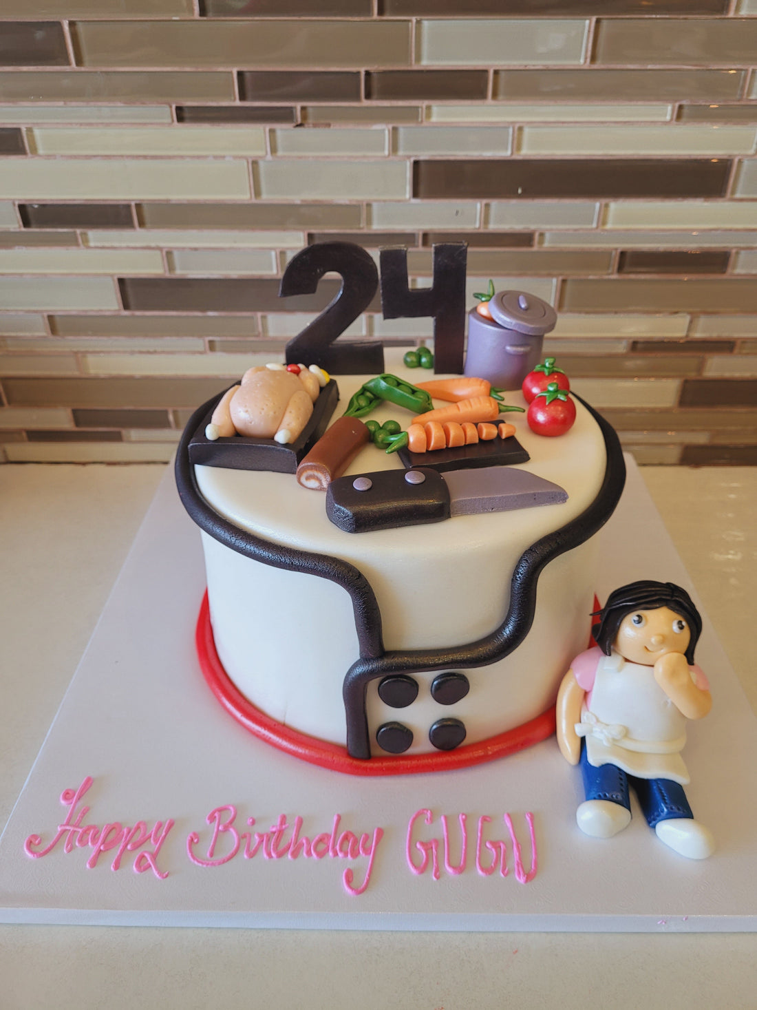 CHEF FONDANT BIRTHDAY CAKE