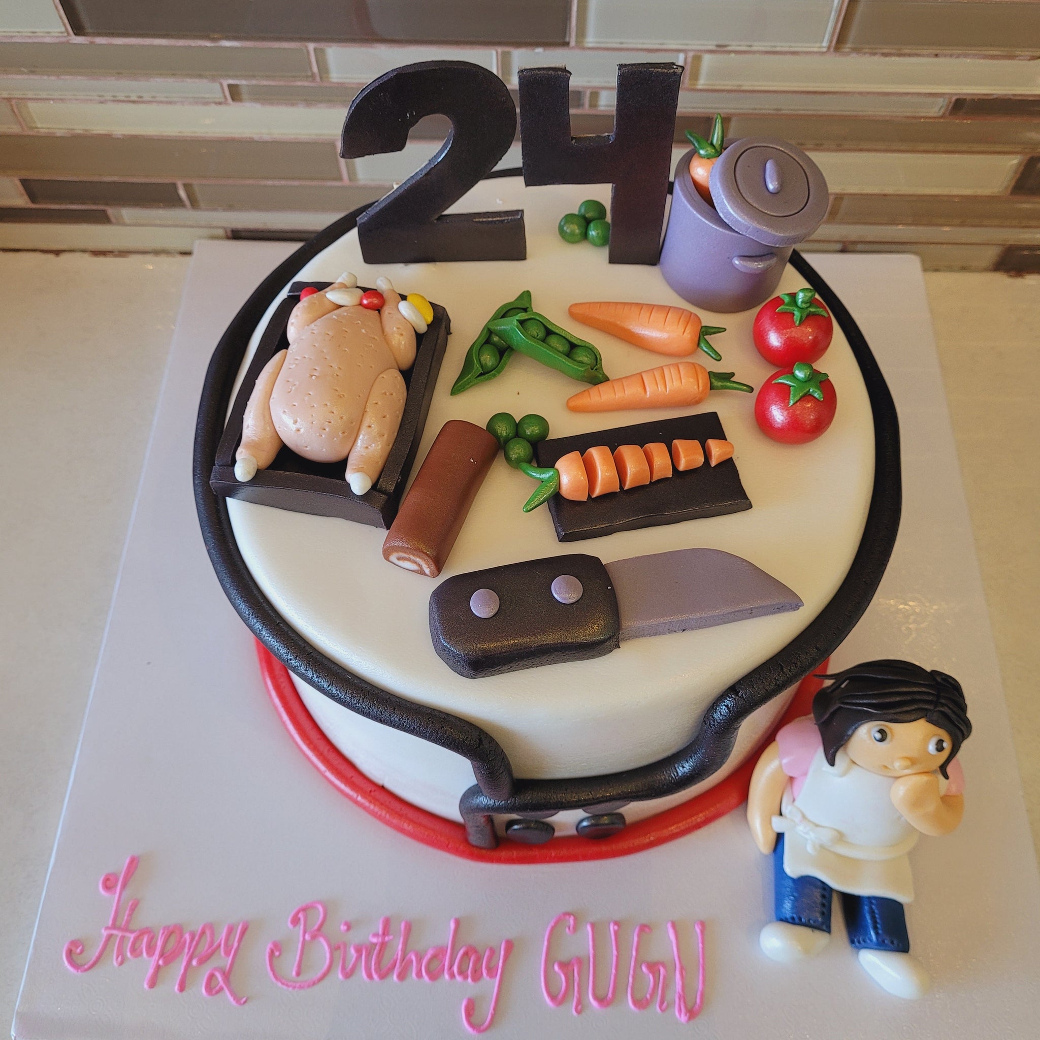 CHEF FONDANT BIRTHDAY CAKE