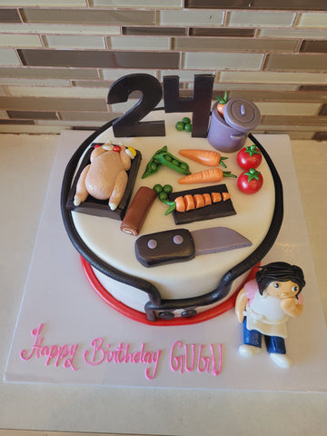 CHEF FONDANT BIRTHDAY CAKE