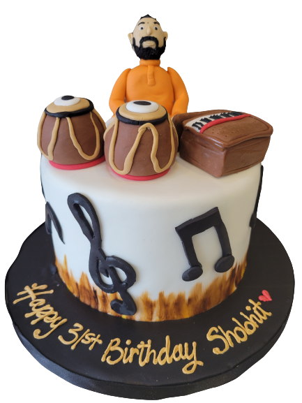 SHOBHIT MUSIC FONDANT CAKE