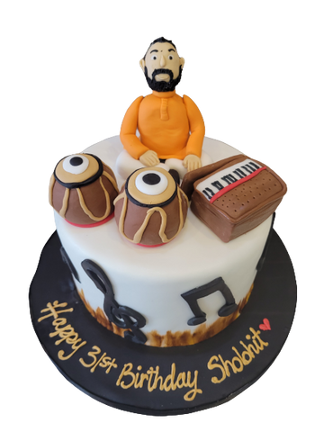 SHOBHIT MUSIC FONDANT CAKE