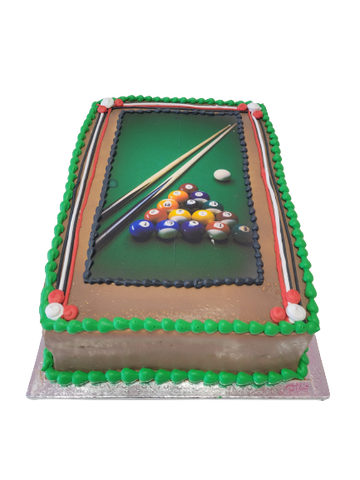 POOL TABLE PHOTO CAKE