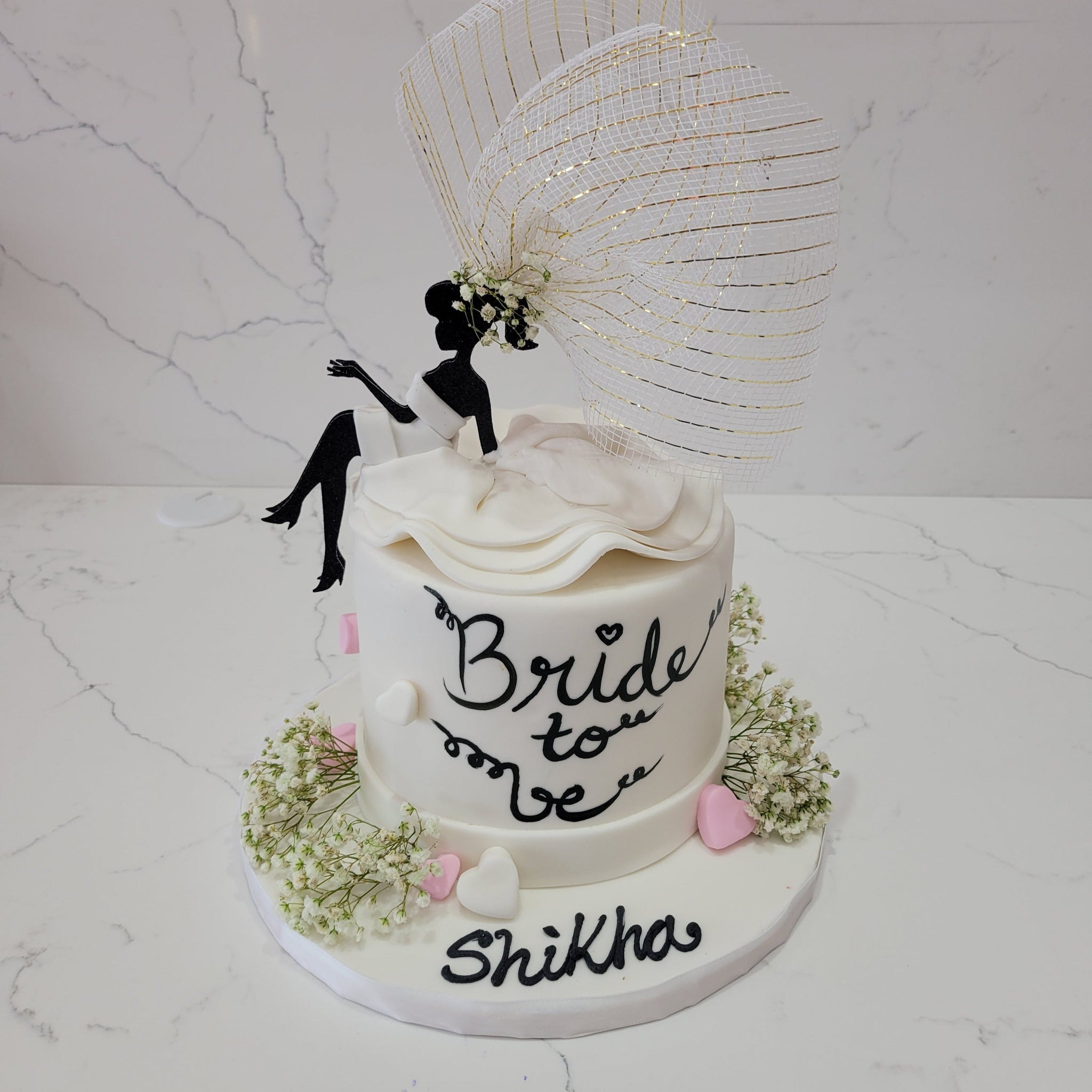 BRIDE TO BE FONDANT CAKE