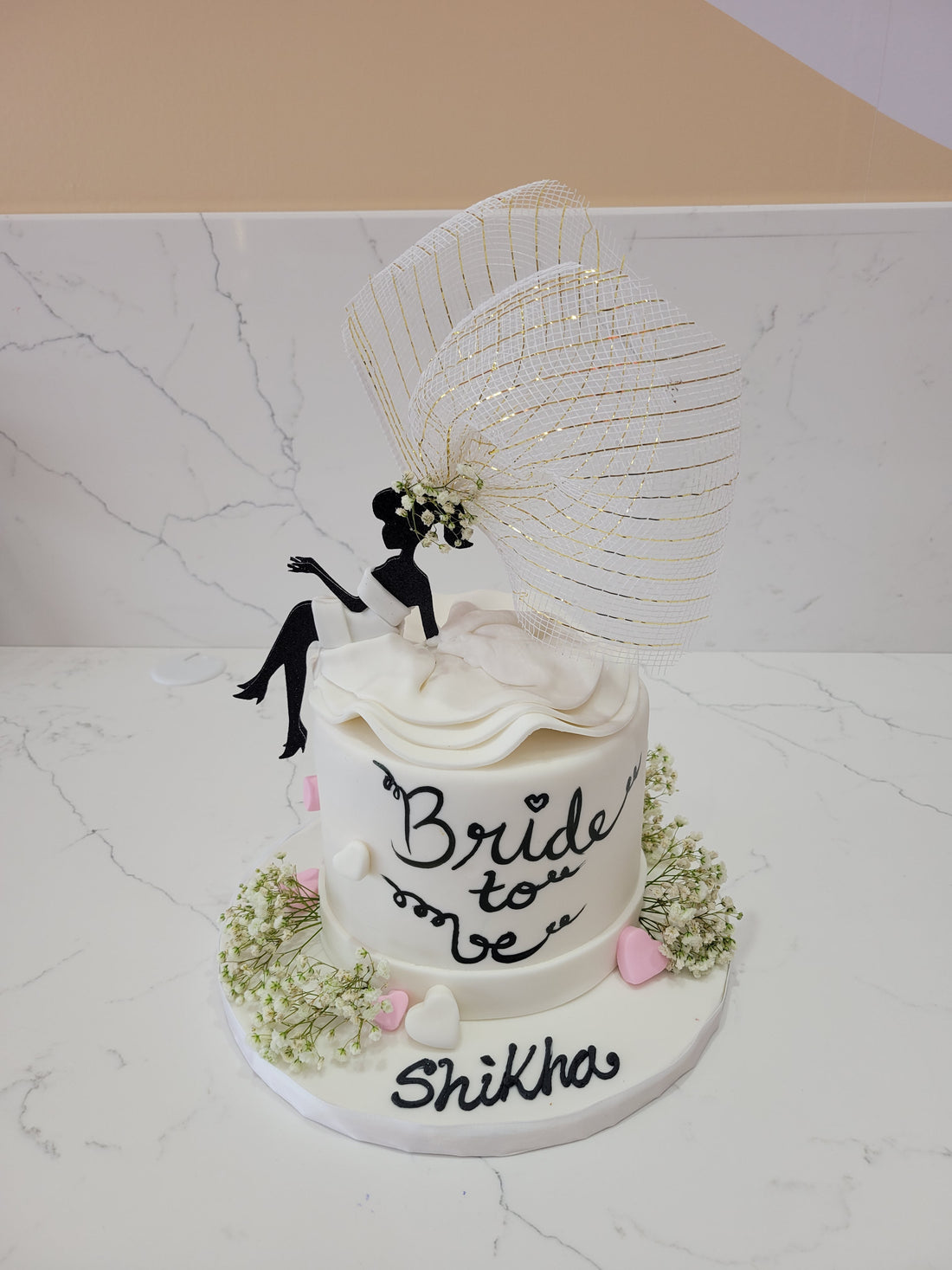 BRIDE TO BE FONDANT CAKE