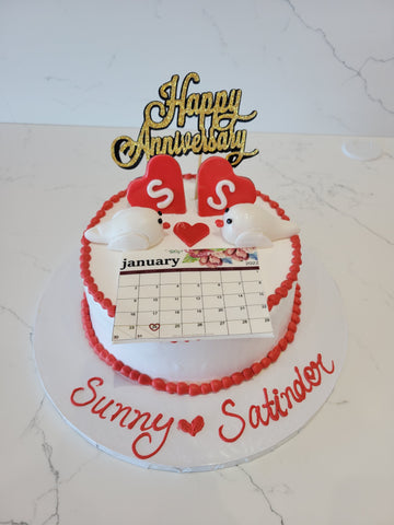 COUPLE ANNIVERSARY CREAM CAKE