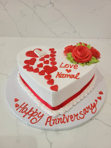 Kamal Heart Anniversary Cake