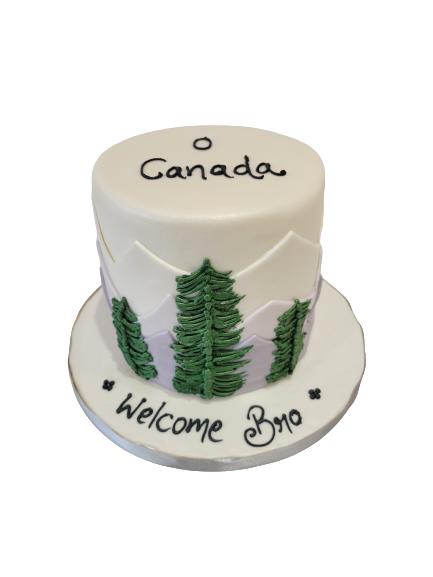 OH CANADA WINTER FONDANT CAKE