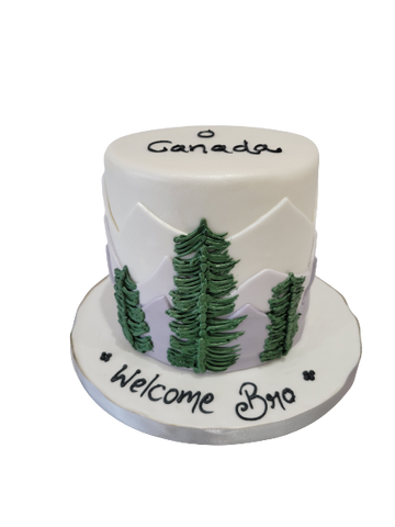 OH CANADA WINTER FONDANT CAKE