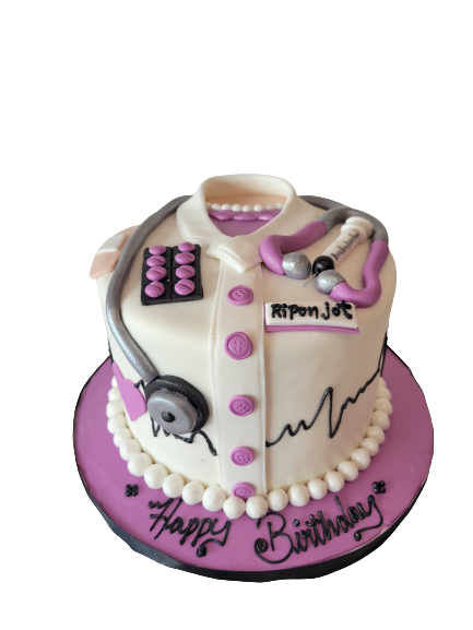 DOCTOR COAT FONDANT CAKE