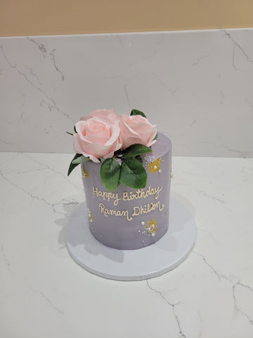 RAMAN GREY PINK CREAM CAKE