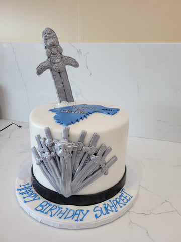 SWORD FONDANT CAKE