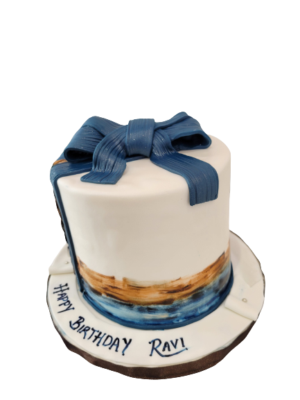 Ravi Bow Fondant Cake