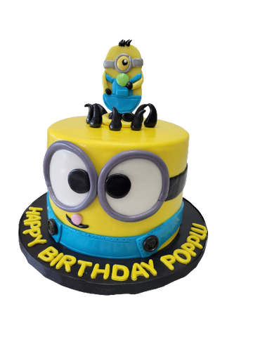 Popplu Minion Fondant Cake