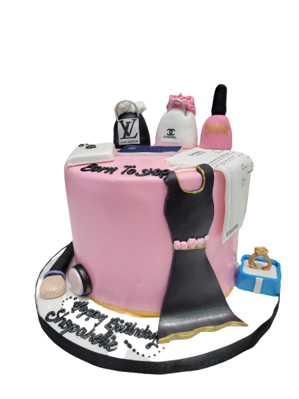 BORN TO SHOP FONDANT CAKE