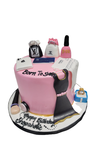 BORN TO SHOP FONDANT CAKE