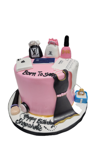 BORN TO SHOP FONDANT CAKE