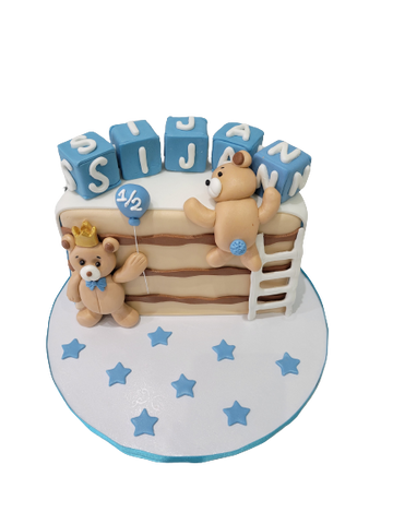 SIJAN HALF BIRTHDAY FONDANT CAKE