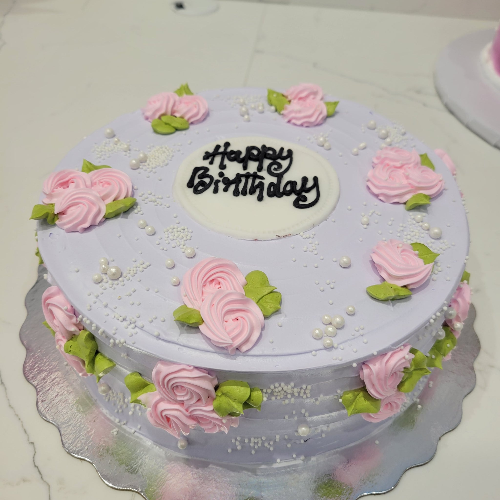 LAVENDER PINK SWIRLS CAKE