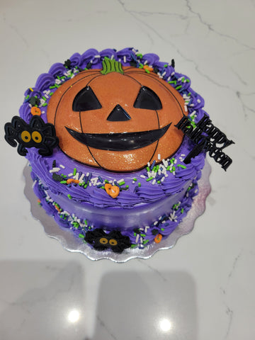 PURPLE PUMPKIN HALLOWEEN CAKE