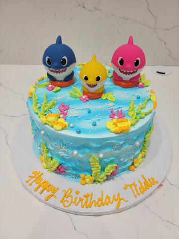 Baby Shark Cream Cake