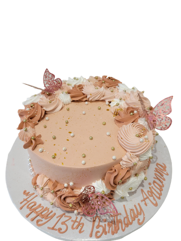 ARIANNA ROSE GOLD BUTTERFLY CAKE