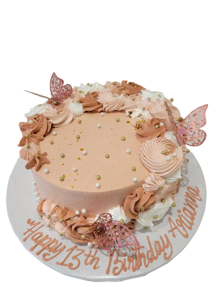 ARIANNA ROSE GOLD BUTTERFLY CAKE