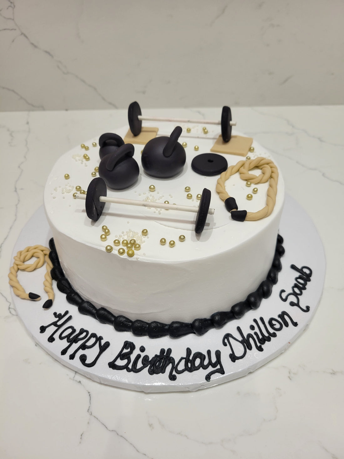 NICK GYM THEMED CREAM CAKE