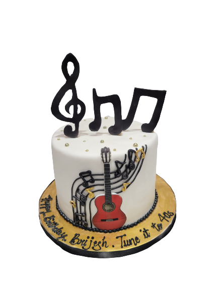 BRIJESH GUITAR FONDANT CAKE