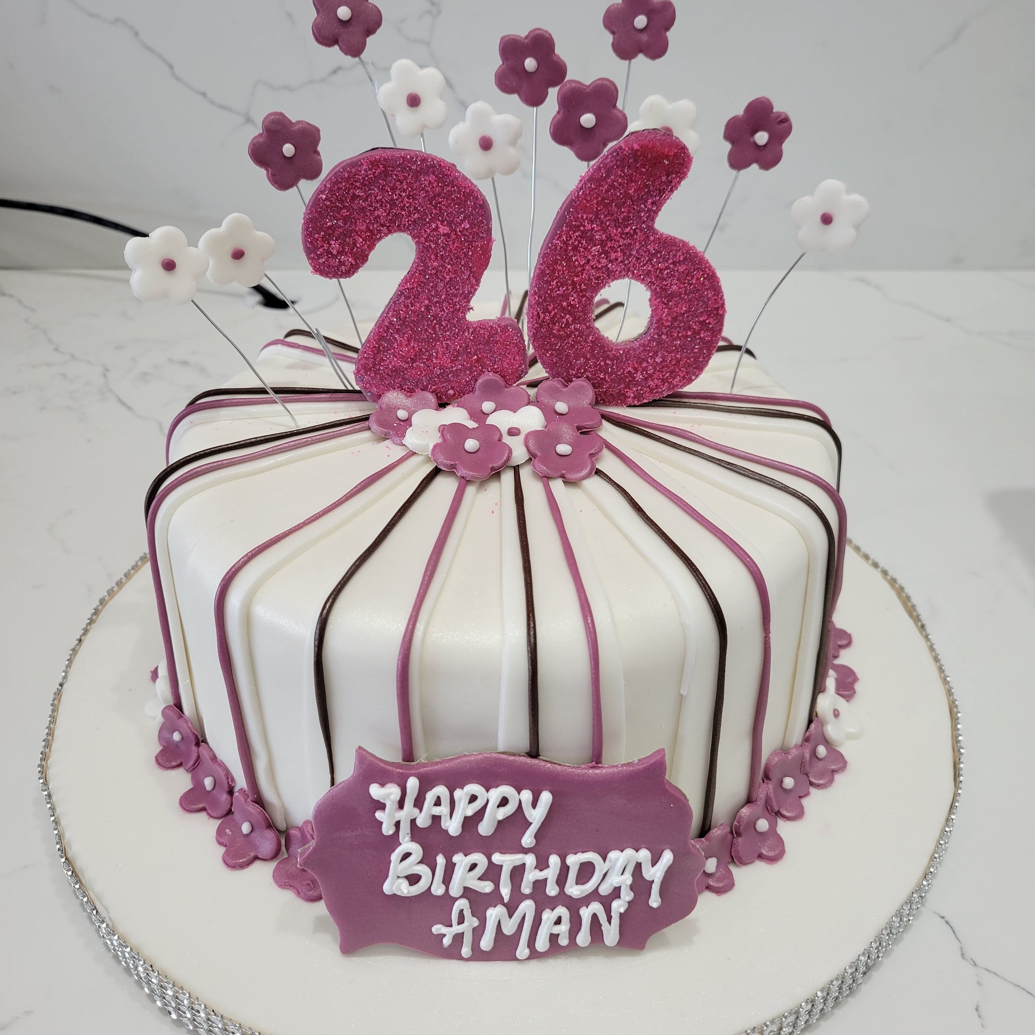 AMAN BIRTHDAY FONDANT CAKE