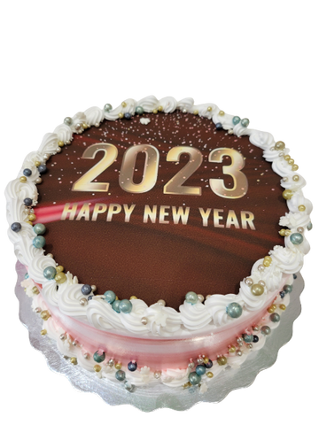 HAPPY NEW YEAR PHOTO CAKE