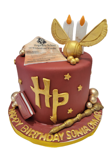 HOGWARTS LETTER HARRY POTTER FONDANT CAKE