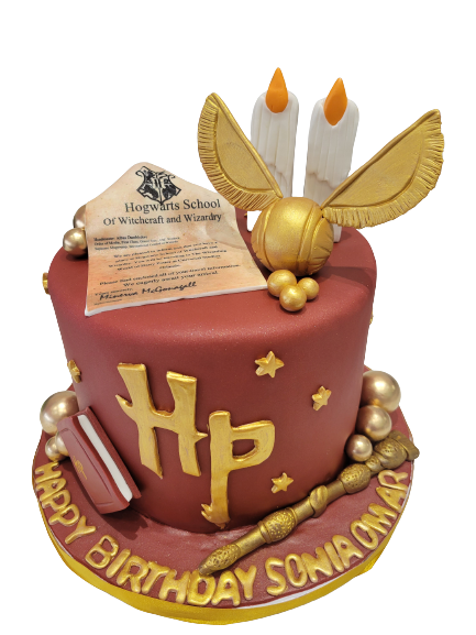 HOGWARTS LETTER HARRY POTTER FONDANT CAKE