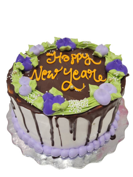 PURPLE CHOCO NEW YEAR CAKE