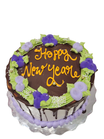 PURPLE CHOCO NEW YEAR CAKE