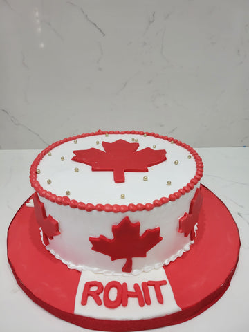 CANADA MAPLE LEAF CREAM CAKE