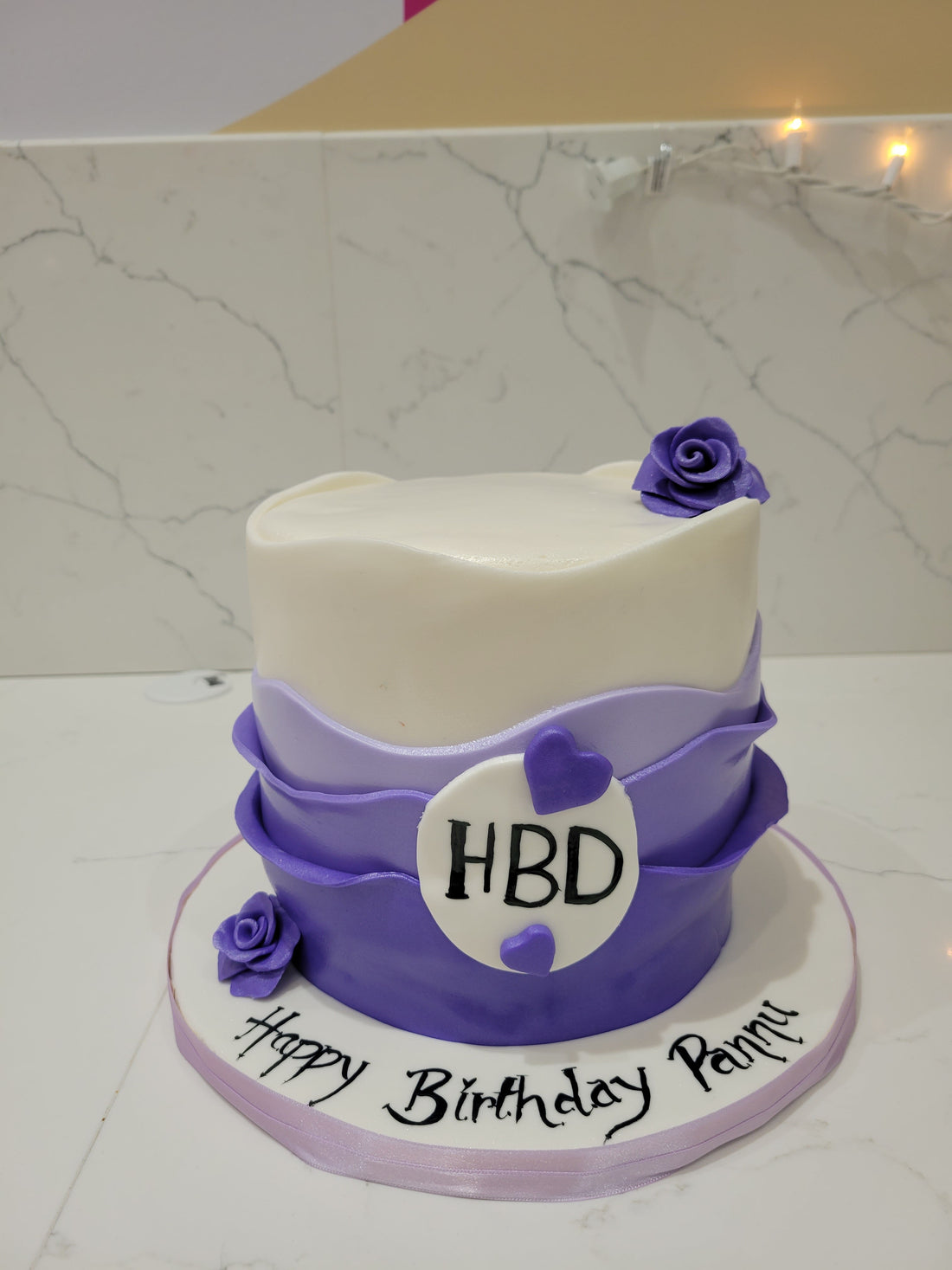 PURPLE RUFFLES CAKE