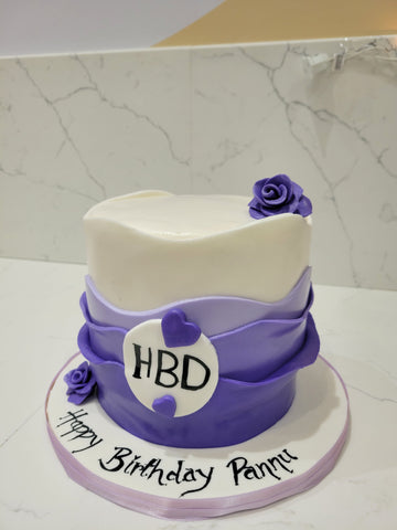 PURPLE RUFFLES CAKE