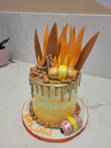 YELLOW-ORANGE LOHRI CREAM CAKE